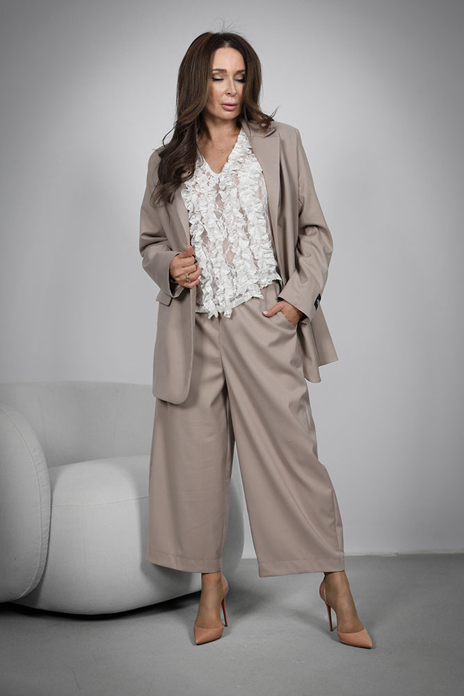 damska marynarka klasyczna - beżowa